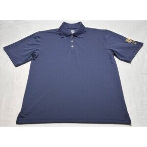 Classic Navy Polo Shirt with Sleeve Emblem
